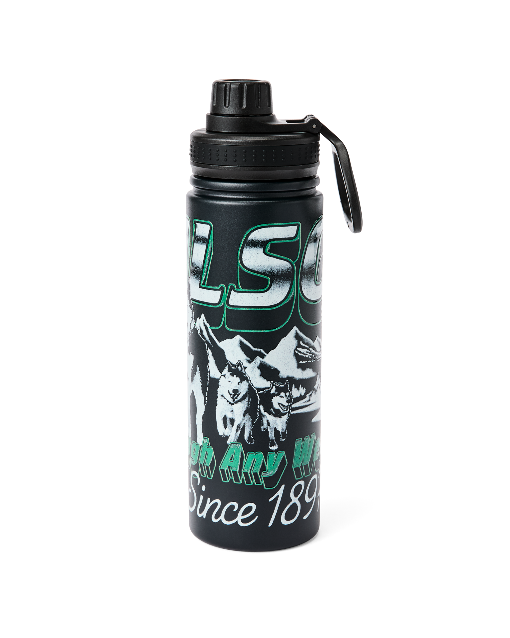 Huskies Graphic Insulated Water Bottle - Black