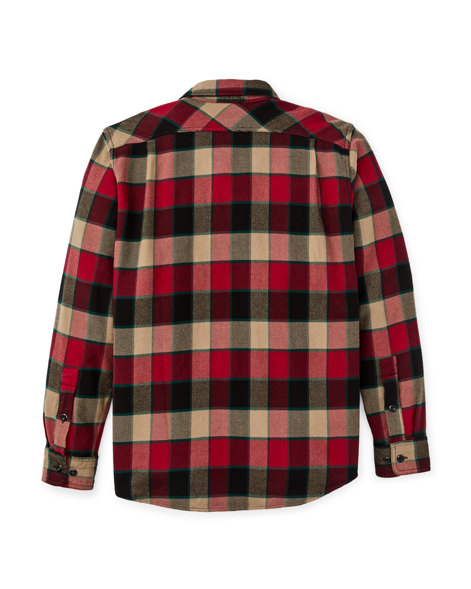 Vintage Flannel Work Shirt - Red / Cream Plaid - Image 5