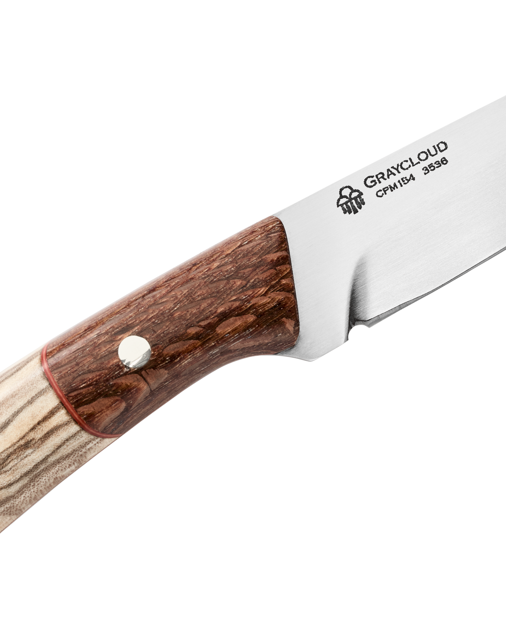 Graycloud Tracker Knife - Spalted Alder / Leopardwood - Image 6