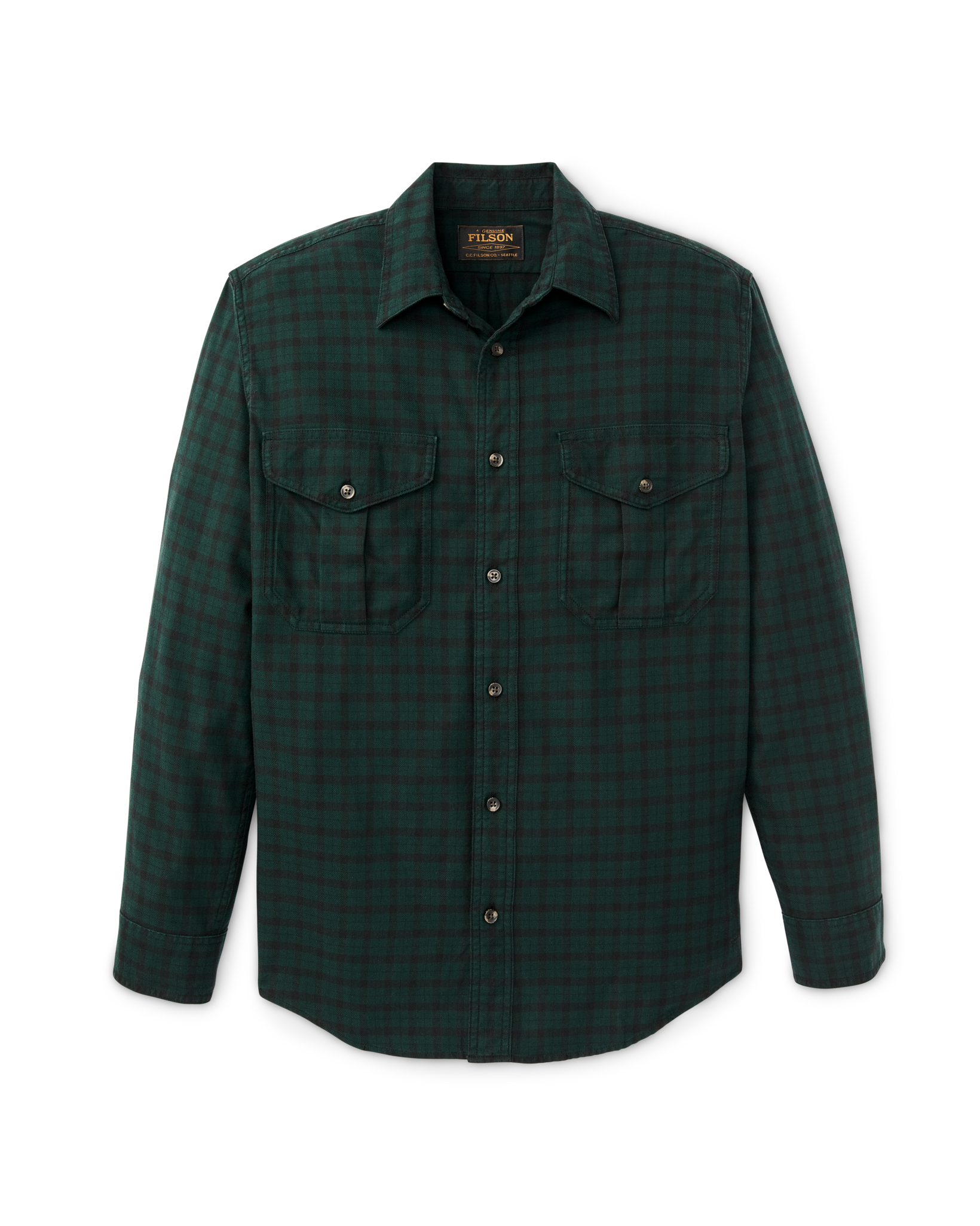 Lightweight Alaskan Guide Shirt - Pine / Black Plaid - Image 4