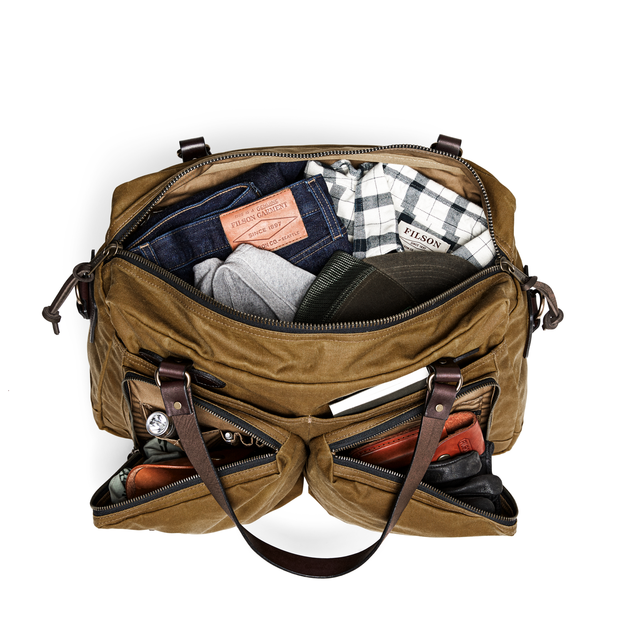 48 Hour Tin Cloth Duffle Bag - Dark Tan - Image 9