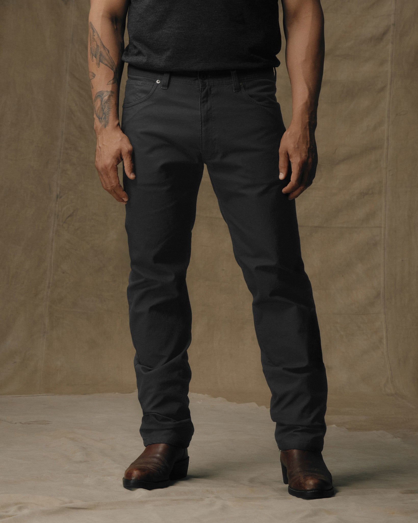 Dry Tin Cloth 5-Pocket Pants - Raven