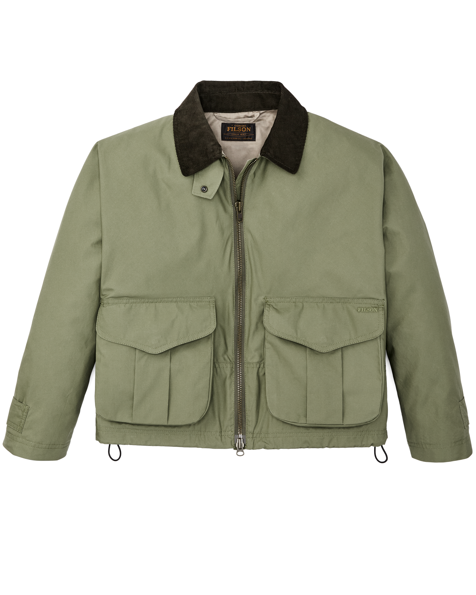 Women's Bronco Filson Embroidered Dry Wax Short Work Jacket - Slate Olive