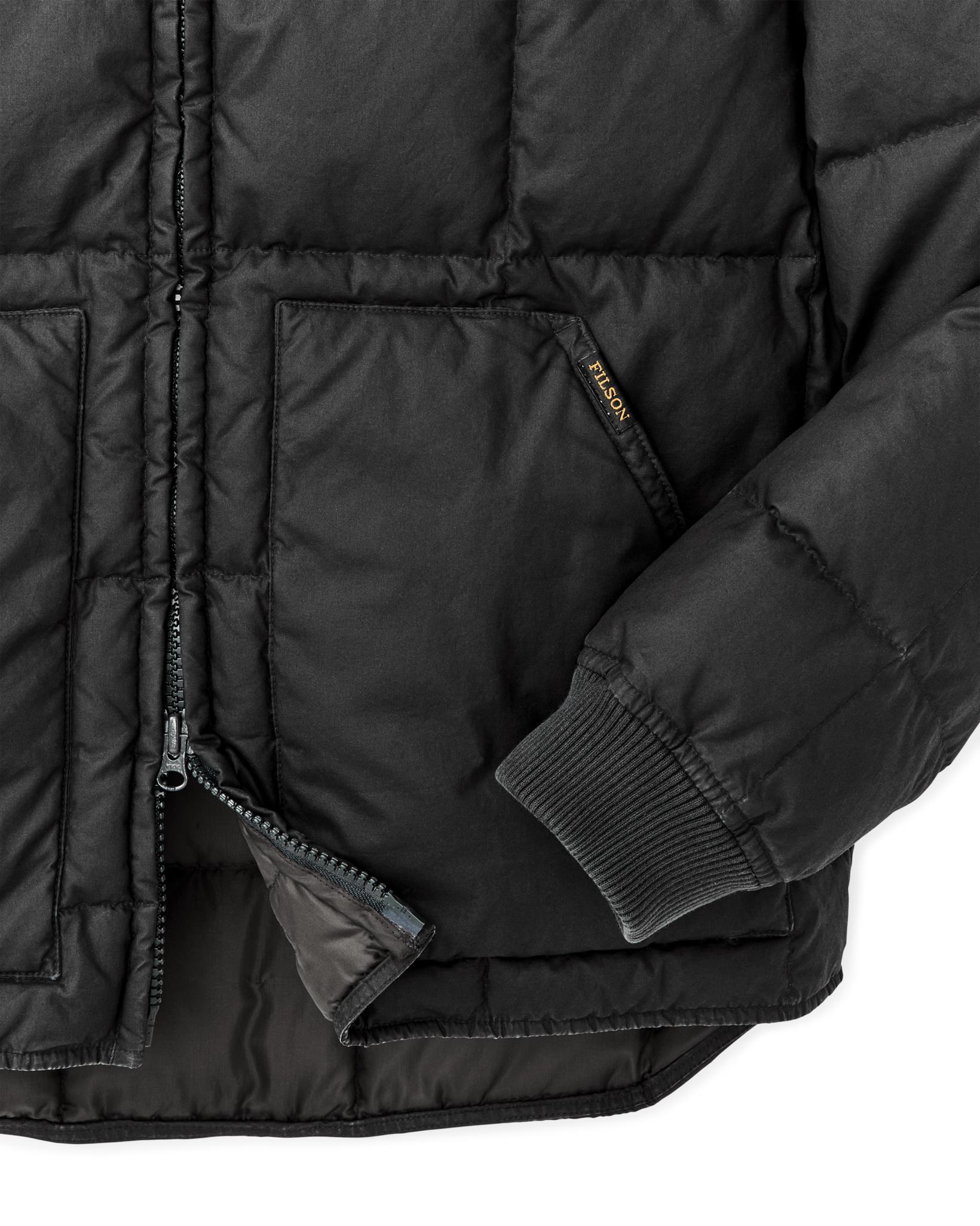 Heritage Cotton Down Jacket - Black - Image 7