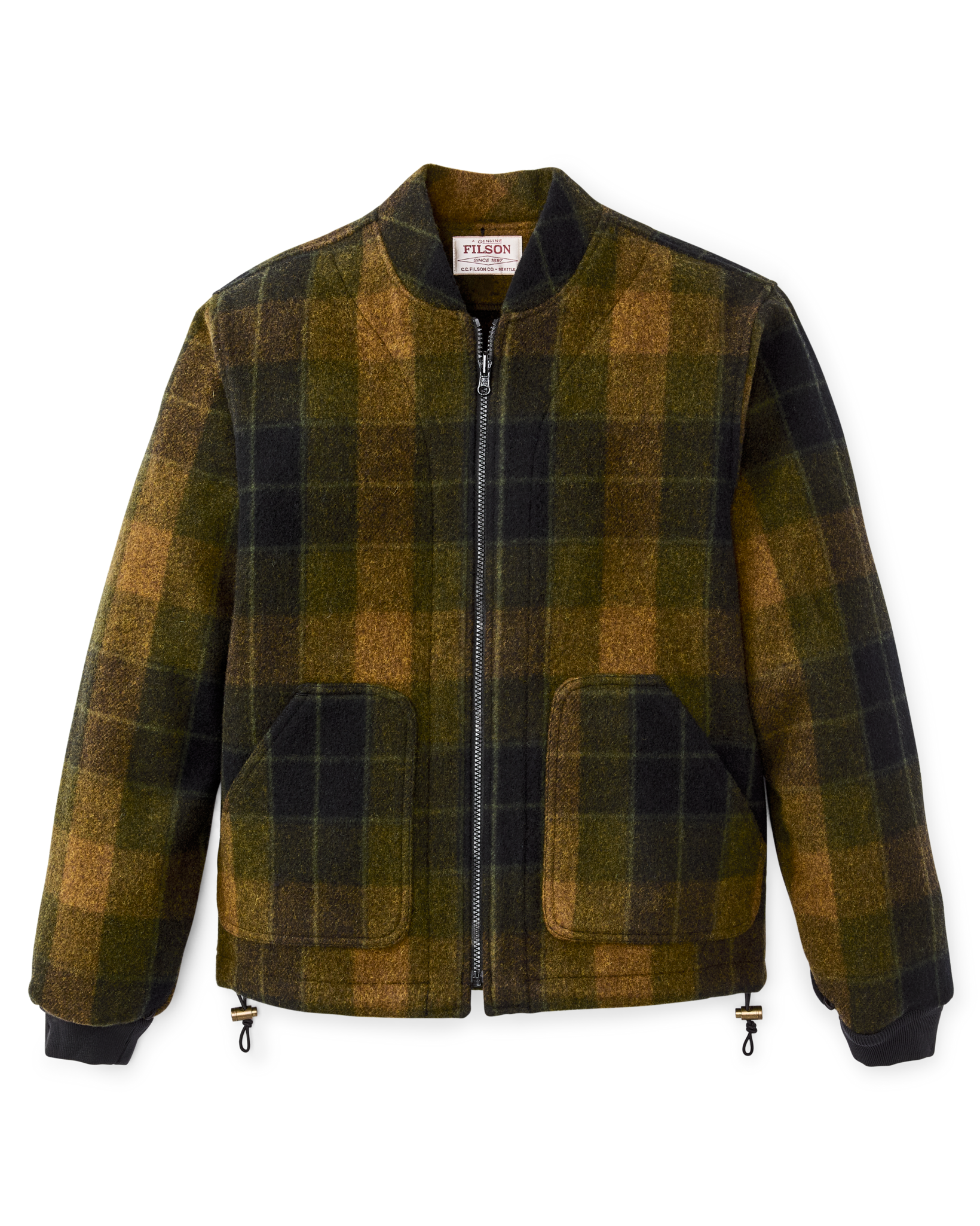 Mackinaw Wool Jacket Liner - Loden Heather Plaid