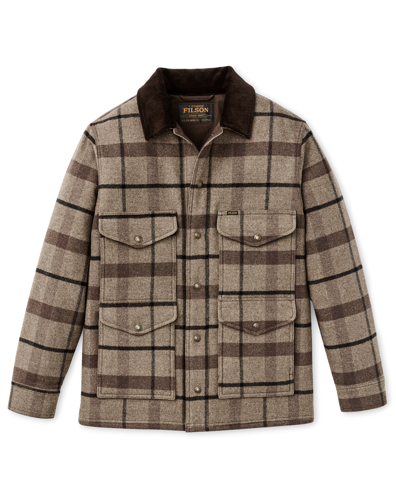Spokane Insulated Cruiser Jacket - Brown Heather Plaid - Image 4
