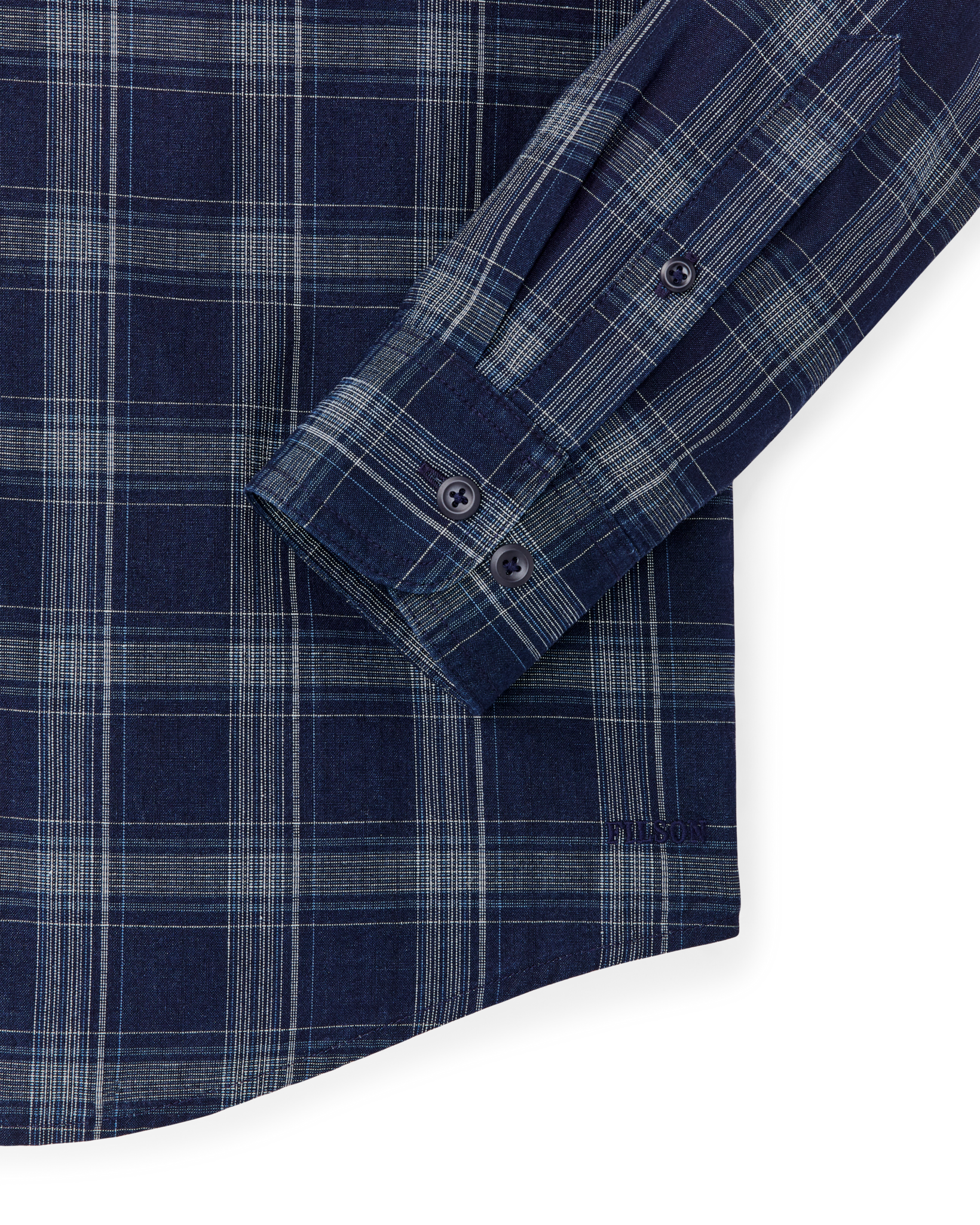 Chambray Button-Down Shirt - Dark Indigo Plaid - Image 6