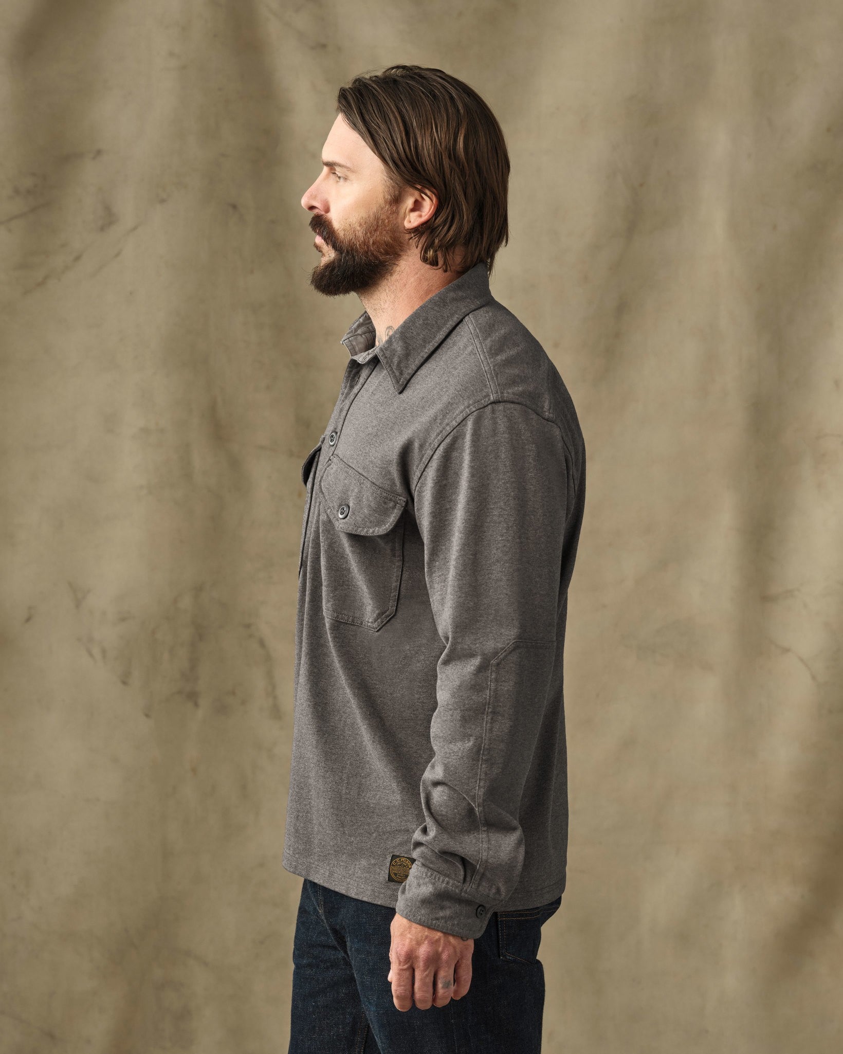 Field Knit Pullover Shirt - Smoke Heather - Image 3