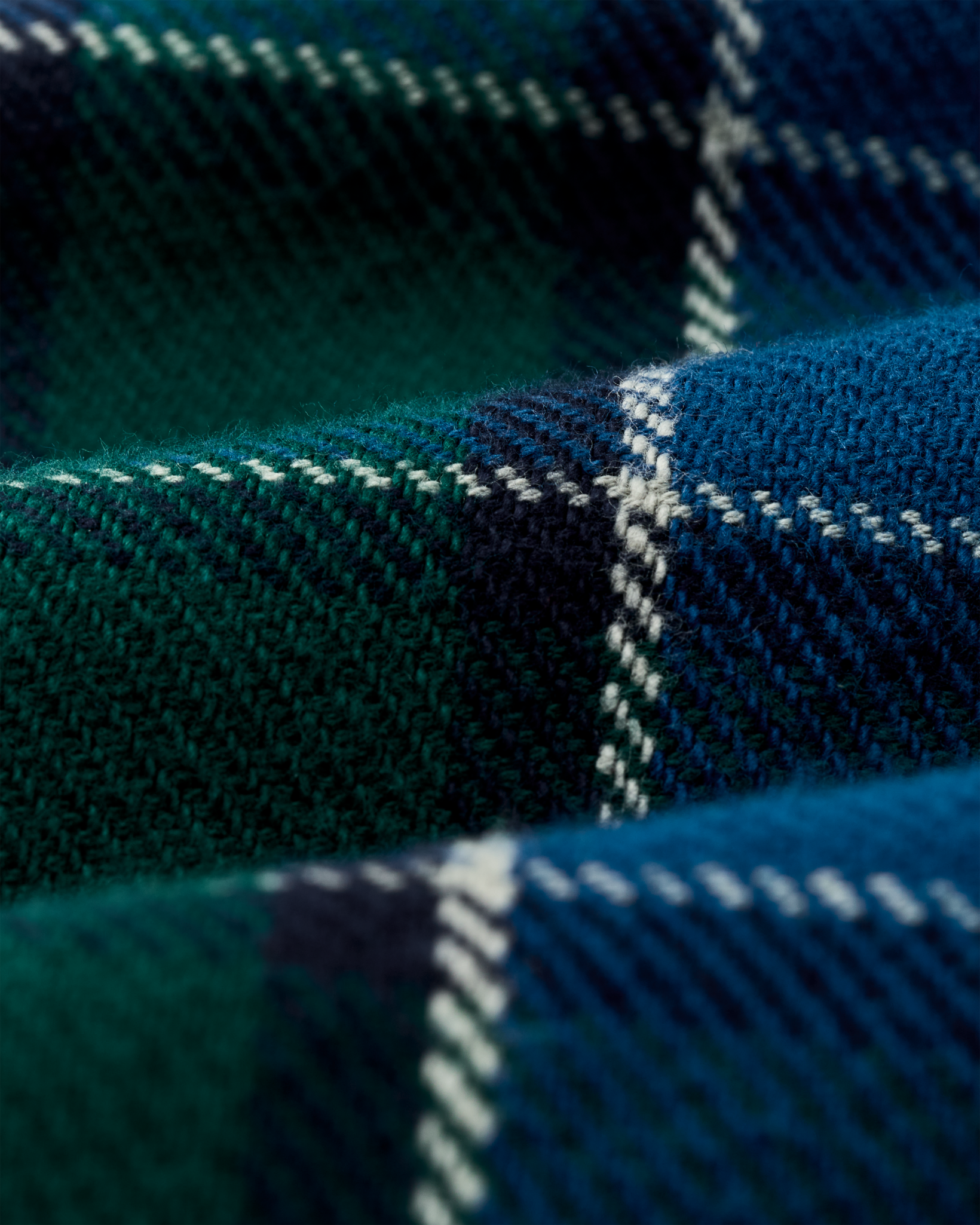 Vintage Flannel Work Shirt - Blue / Green Plaid - Image 8