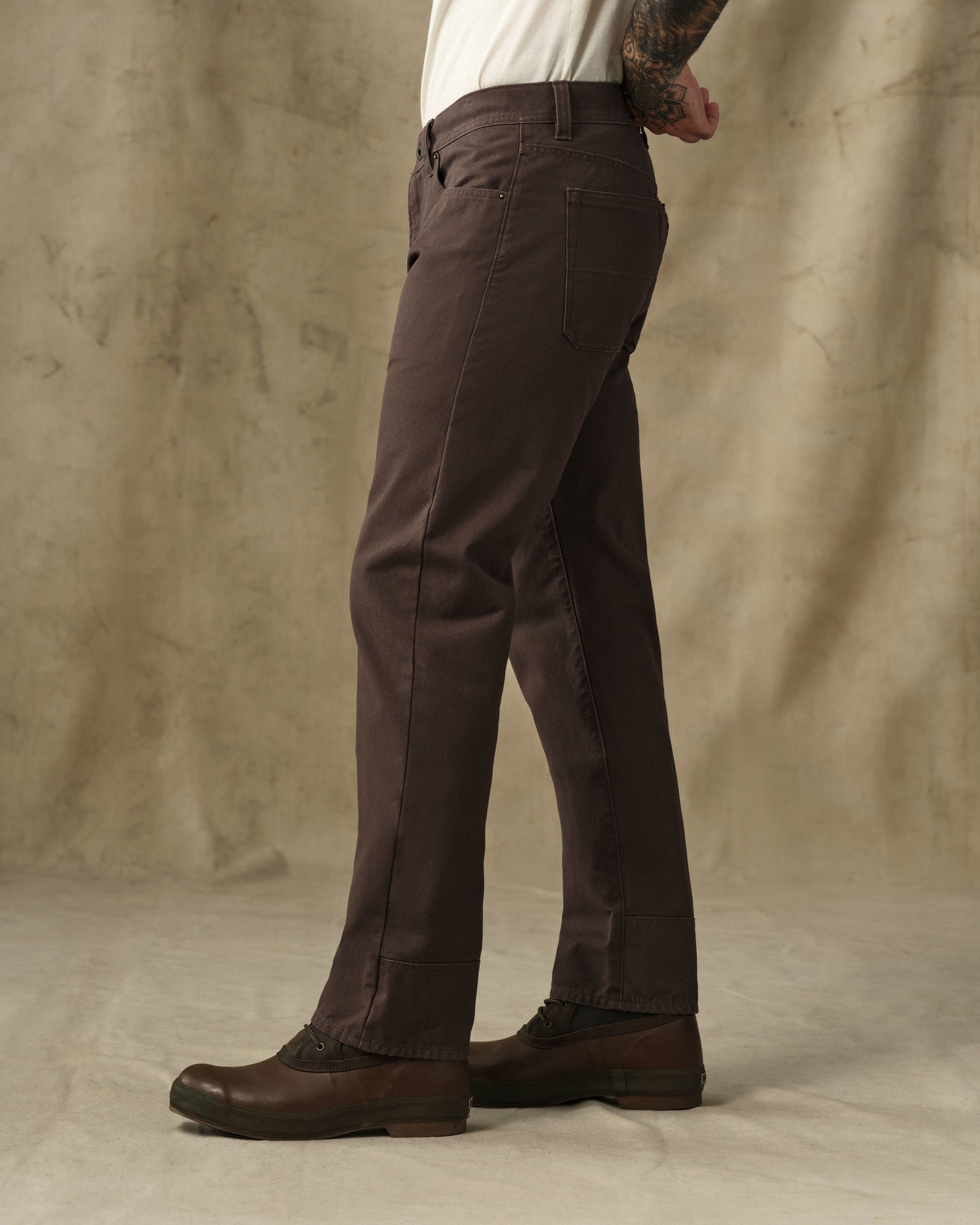 Dry Tin Cloth 5-Pocket Pants - Seal Brown - Image 3