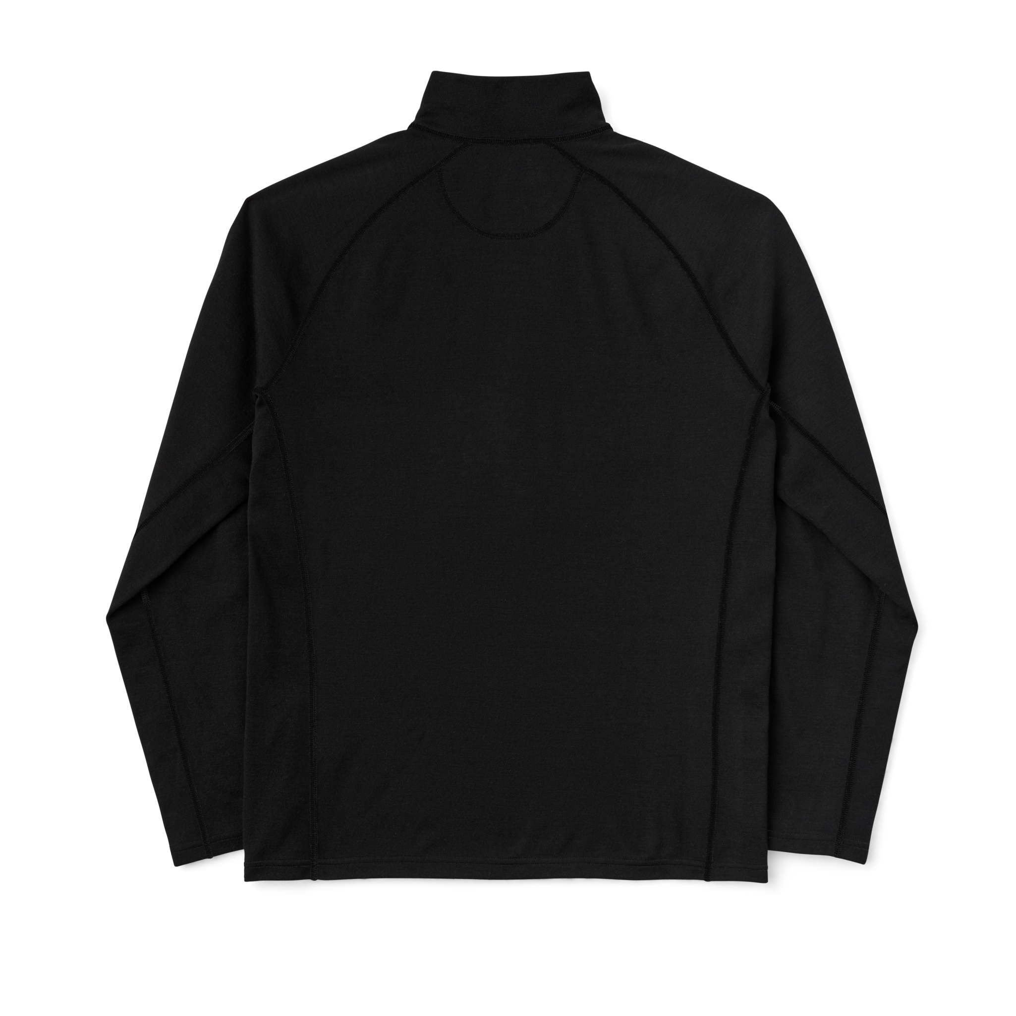 400g Merino Wool Long Sleeve Half-zip - Black - Image 2