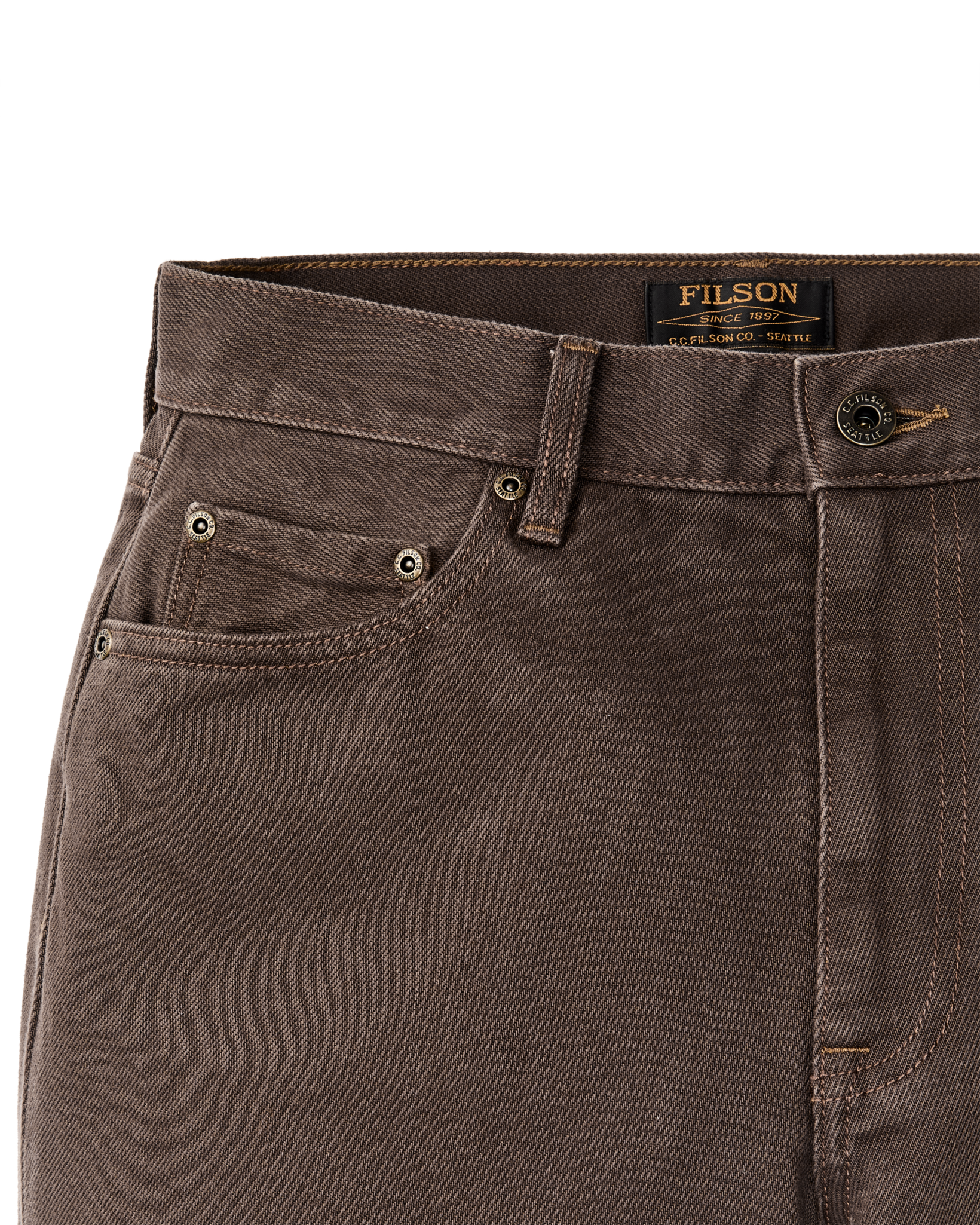 Women's 14-oz. Straight-Leg Jeans - Slate Brown - Image 6