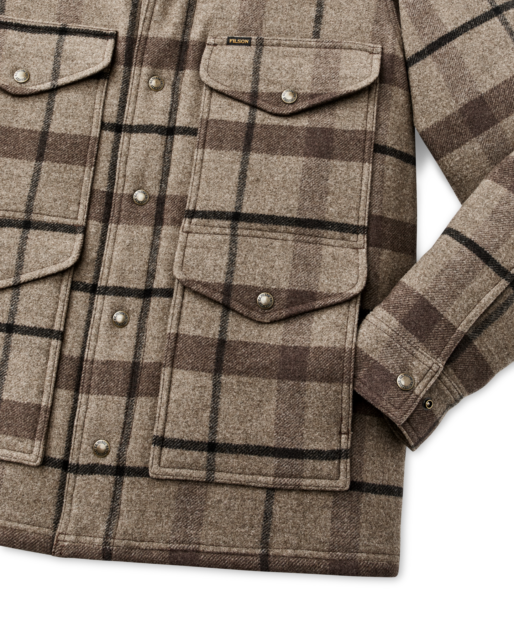 Spokane Insulated Cruiser Jacket - Brown Heather Plaid - Image 7
