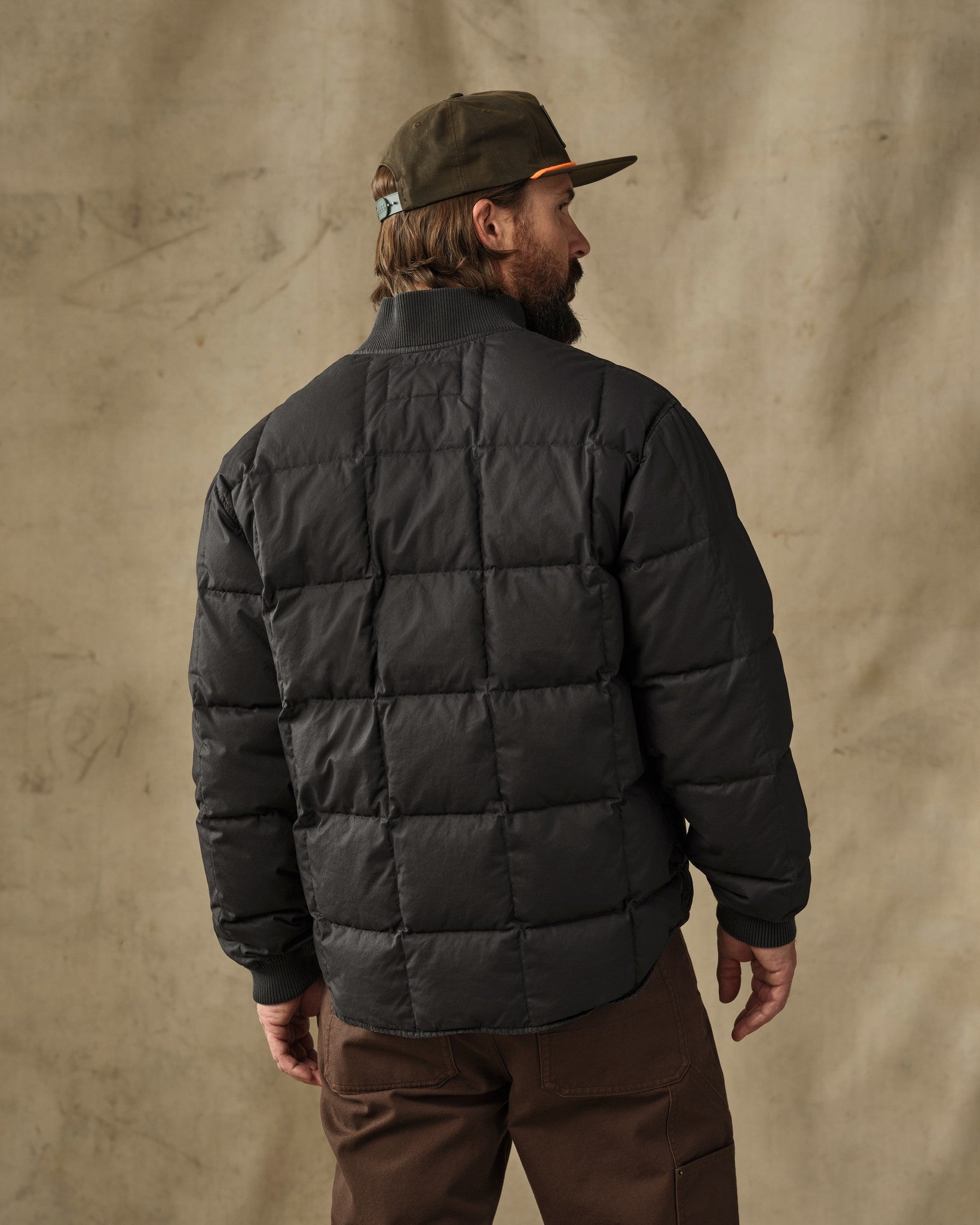 Heritage Cotton Down Jacket - Black - Image 2
