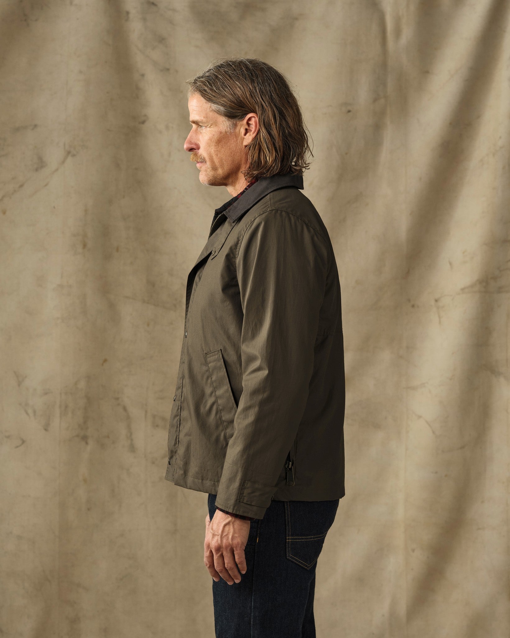 Dry Wax Short Field Jacket - Burnt Olive - Image 3