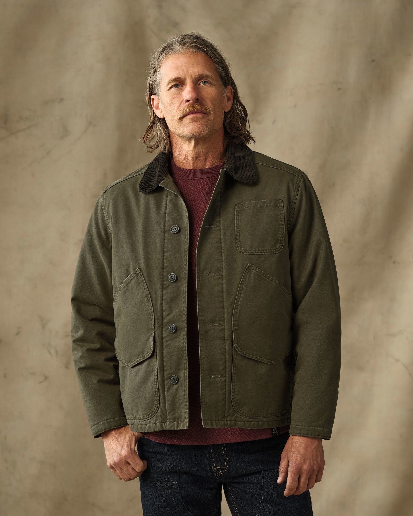 Insulated Canvas Outfitter Jacket - Dark Olive